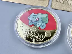 Pokemon Metal Gold Coins & Cards Lot - Bulbasaur, Squirtle & Pikachu - Pokemon - Image 4