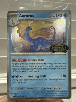 Pokemon Aurorus Perfect Order Promo Holo Card 024/088 English Barnes and Noble - Image 1