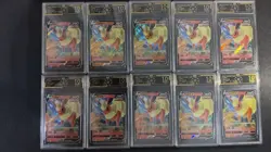 Chinese Pokemon Flareon V 020/132 RR OCD 10 Pristine Graded Card Lot*10 GL15 - Image 1