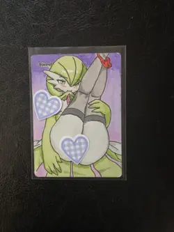 Magic MTG Altered Forest / Land Card | Original Hand Painted & Color Anime Girl - Image 1