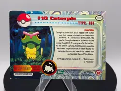 CATERPIE #10 - GREEN Logo - NON-HOLO - SERIES 1 - TOPPS Pokemon Card - Image 2