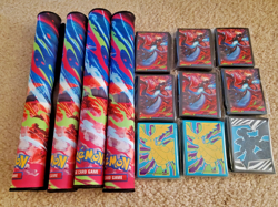 Phantasmal Flames playmats, mixed card sleeves, play dices and coins - Image 1