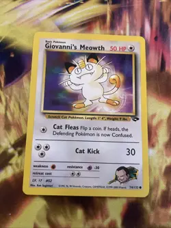 Pokemon Giovanni’s Meowth Gym Challenge Vintage Card #74/132 Wotc 2000 - Image 1