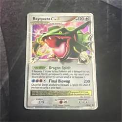 Pokemon TCG Rayquaza C LV.X DP47 Diamond & Pearl Promo Level Up Holo 120 HP Card - Image 1