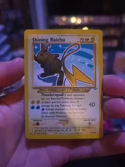 Pokemon TCG Shining Raichu Neo Destiny Holo Card 111/105 Secret Rare - Image 1