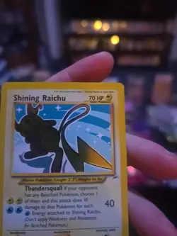 Pokemon TCG Shining Raichu Neo Destiny Holo Card 111/105 Secret Rare - Image 5