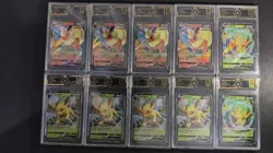 Chinese Pokemon Flareon & Leafeon V OCD 10 Pristine Graded Card Lot*10 GL15 - Image 1