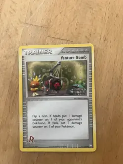 Venture Bomb 93/109 EX Team Rocket Returns Reverse Holo Stamped Pokemon Card TCG - Image 1