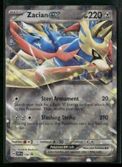 Zacian ex SV: Scarlet & Violet Promo Cards 198 Holo NM - Image 1