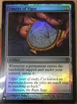 Magic The Gathering: The List - Amulet of Vigor Rare FOIL - Image 1