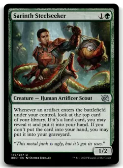 MTG Sarinth Steelseeker U The Brothers' War 189 LP - Image 1