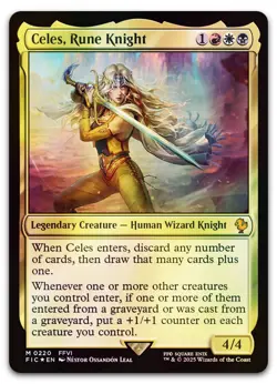 Celes, Rune Knight (Surge Foil) #220 (NM) Final Fantasy FIC Magic MTG - Image 1