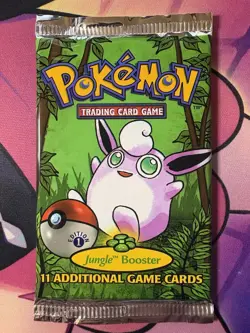 1st Edition Jungle Booster Pack Wigglytuff Art Sealed Pokemon WOTC - Image 1