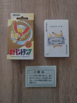 1999 Japanese Pokemon Poker Playing Cards Deck Sealed Gold Ho-Oh Set - Image 5