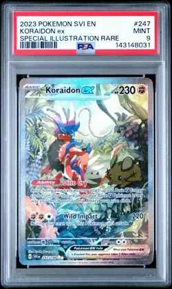 2023 POKEMON SVI EN-SCARLET & VIOLET SPECIAL ILLUSTRATION RARE KORAIDON EX PSA 9 - Image 1