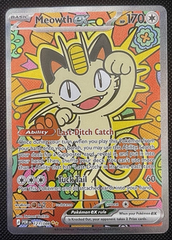 Pokemon Meowth EX Full Art Holo Card 121/088 Perfect Order Set English - Image 1