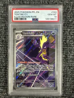 #2 2025 Pokemon PFL EN Illustration Rare #103 Toxtricity PSA 10 GEM MINT - Image 1