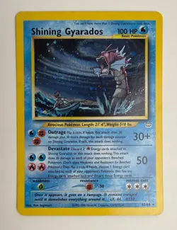 2001 POKEMON NEO REVELATION UNLIMITED SHINING GYARADOS 65/64 HOLO FOIL RARE LP-M - Image 3