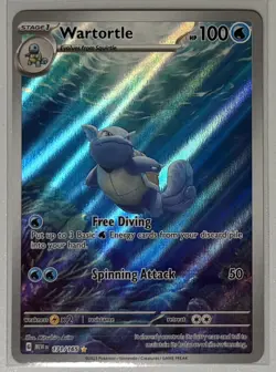 Pokemon TCG Wartortle 171/165 Scarlet & Violet 151 Illustration Rare Card - Image 1