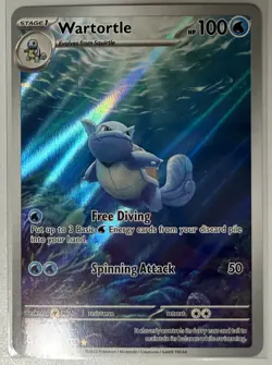 Pokemon TCG Wartortle 171/165 Scarlet & Violet 151 Illustration Rare Card - Image 2