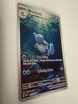 Pokemon TCG Wartortle 171/165 Scarlet & Violet 151 Illustration Rare Card - Image 4
