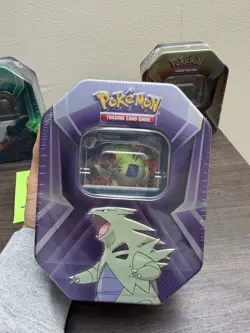 --LOT OF 3-- Pokemon TCG: Triple Whammy Tins - Slaking, Vigoroth, Tyranitar- NEW - Image 4