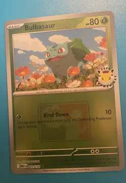 Pokemon Bulbasaur 001/132 2025 Pokemon Day Promo Basic 80 HP Bind Down - Image 1