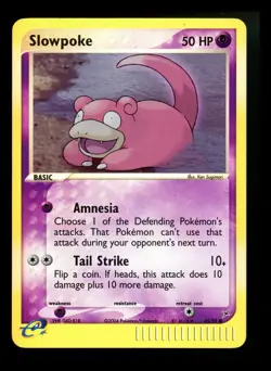 Slowpoke 45/95 EX Team Magma Team Aqua 2004 Reverse Holo e-Series Pokemon Card - Image 1