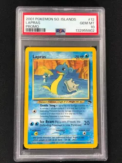 Pokemon 2001 Lapras 12/18 Islands Promo PSA 10 - Image 1