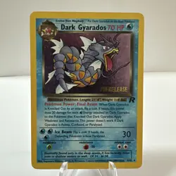 Dark Gyarados 8/82 Holo Team Rocket Prerelease Promo Pokemon TCG LP - Image 1