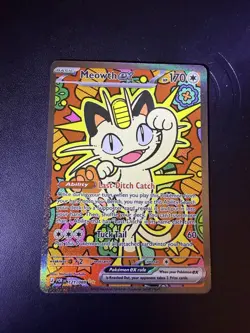 Pokemon Meowth ex 121/088 SIR Perfect Order Pack Fresh Near Mint!!! - Image 1