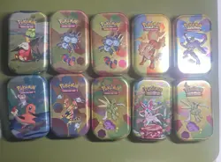 Pokemon Mini Tins Empty Lot of 10 - Image 1