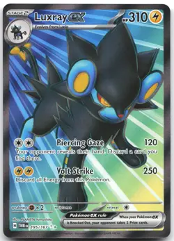 Luxray ex 195/167 Ultra Rare Twilight Masquerade Pokemon Near Mint - Image 1