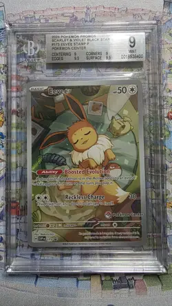 Pokemon Center Stamp Promo Eevee #173 Prismatic Evolutions ETB BGS 9 #2 - Image 1