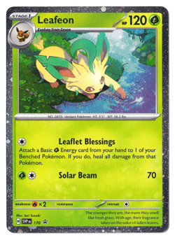 SWIRLS + HOLO BLEED Leafeon 170 - Pokemon Scarlet & Violet Promo (F) - Image 3
