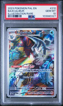 Pokemon TCG Baxcalibur Holo Illustration Rare Card Paldea Evolved 210/193 PSA 10 - Image 1