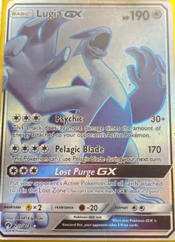 Pokemon Lost Thunder Lugia GX - 207/214 Ultra Rare Full Art New Near Mint Nm - Image 1