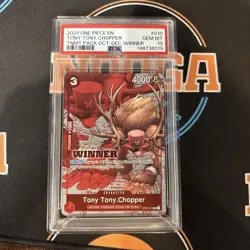 2024 One Piece EN Tony Tony Chopper TNMT Pack Oct-Dec-Winner PSA 10 - Image 1