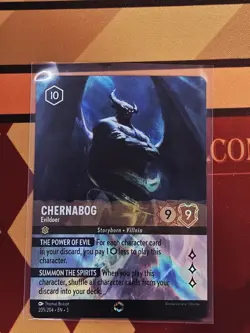 Disney Lorcana Enchanted Chernabog Evildoer Into the Inklands Card 205/204 - Image 1