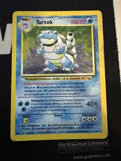 Blastoise Base Set 2/102 Rare German Pokemon Card - Image 1