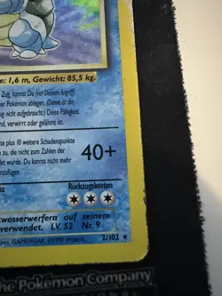 Blastoise Base Set 2/102 Rare German Pokemon Card - Image 5
