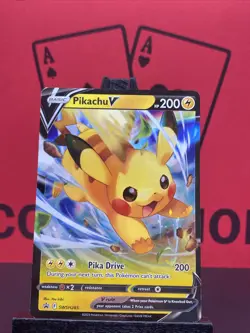 Pikachu V SWSH285 2023 Pokemon TCG Card Promo Ultra Holo Rare Card NM HOLO - Image 3
