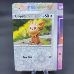 Pokemon TCG NFC Errror Miscut Card Lillipup 170/197 Reverse Holo Obsidian Flames - Image 1
