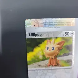 Pokemon TCG NFC Errror Miscut Card Lillipup 170/197 Reverse Holo Obsidian Flames - Image 4