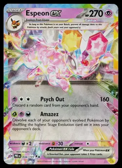 Pokemon Card - Espeon ex Prismatic Evolutions 034/131 Holo - Image 1