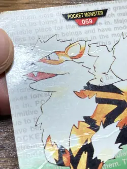 Pokemon Carddass Card Arcanine No.59 Bandai Pocket Monsters Green ver. 1996 - Image 3