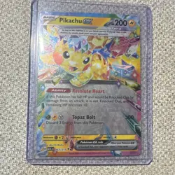 Pokemon Pikachu Ex Sv08 Surging Sparks Double Rare Holo EX 057/191 Basic Card - Image 1