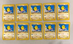 2001 WOTC POKEMON LEAGUE SURFING PIKACHU #28 BLACK STAR PROMO LOT OF 10 CARDS C - Image 1