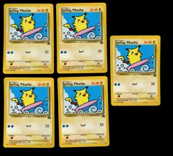 2001 WOTC POKEMON LEAGUE SURFING PIKACHU #28 BLACK STAR PROMO LOT OF 10 CARDS C - Image 2