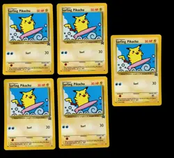 2001 WOTC POKEMON LEAGUE SURFING PIKACHU #28 BLACK STAR PROMO LOT OF 10 CARDS C - Image 4